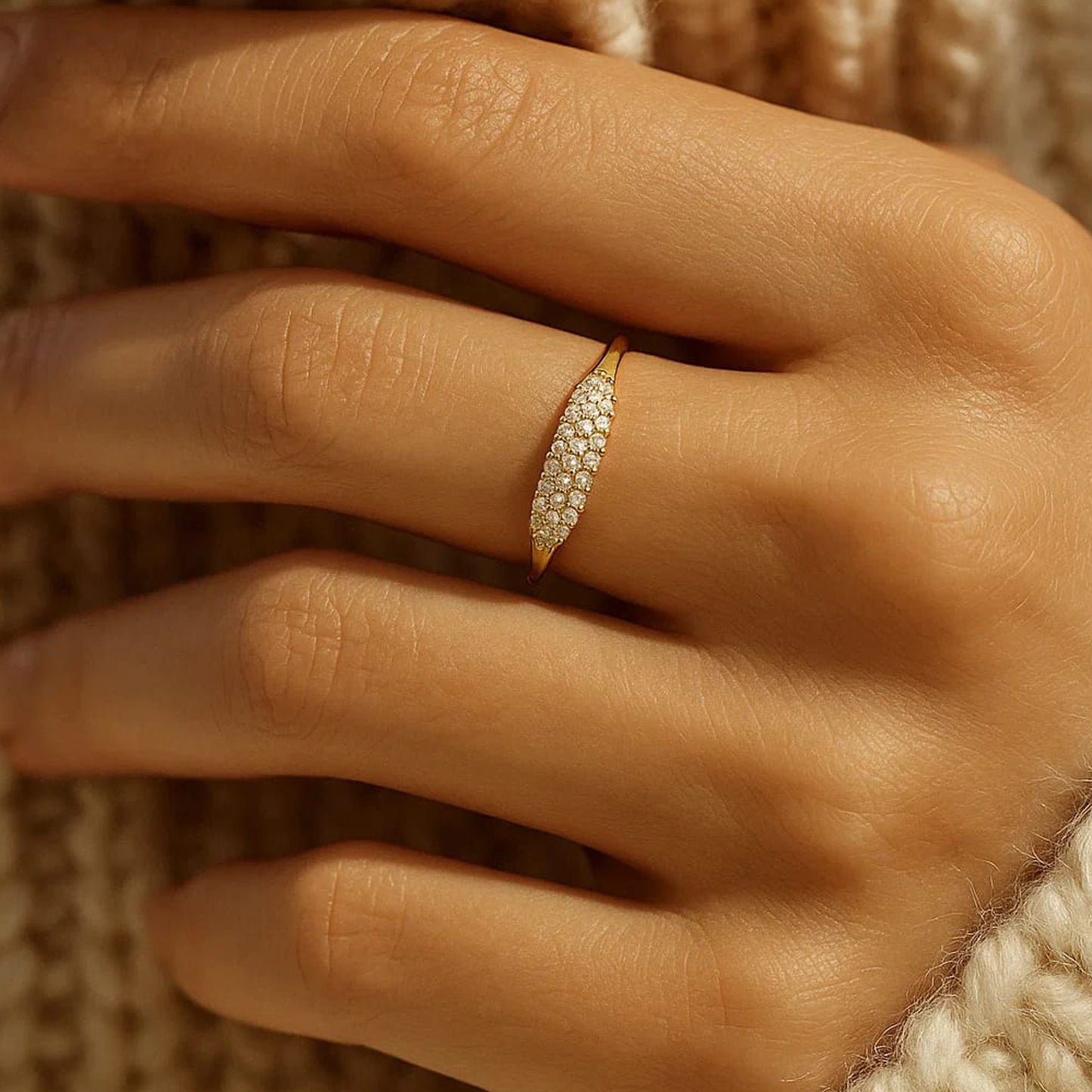 18K Gold Diamond Band – Timeless Sparkling Ring for Her | Elegant Fine Jewelry by Diiro, Women’s Anniversary Ring USA