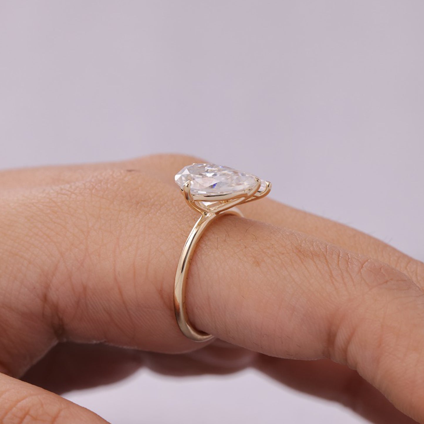 Toi Et Moi Moissanite Ring, Pear Marquise Rose Gold Engagement Fine Jewelry With Symbolic Design