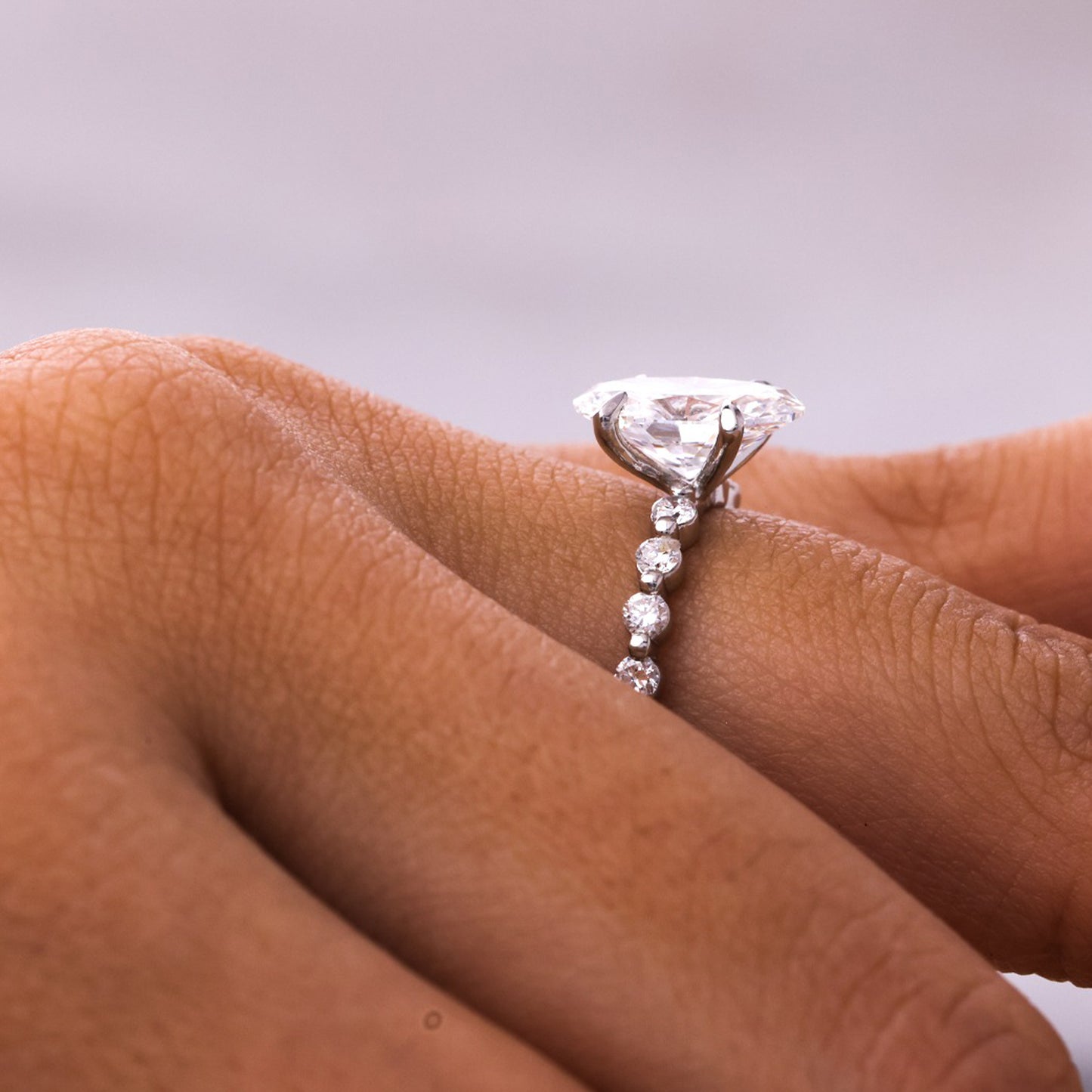 Women's Oval Moissanite Ring, Solitaire Engagement Fine Jewelry With Style