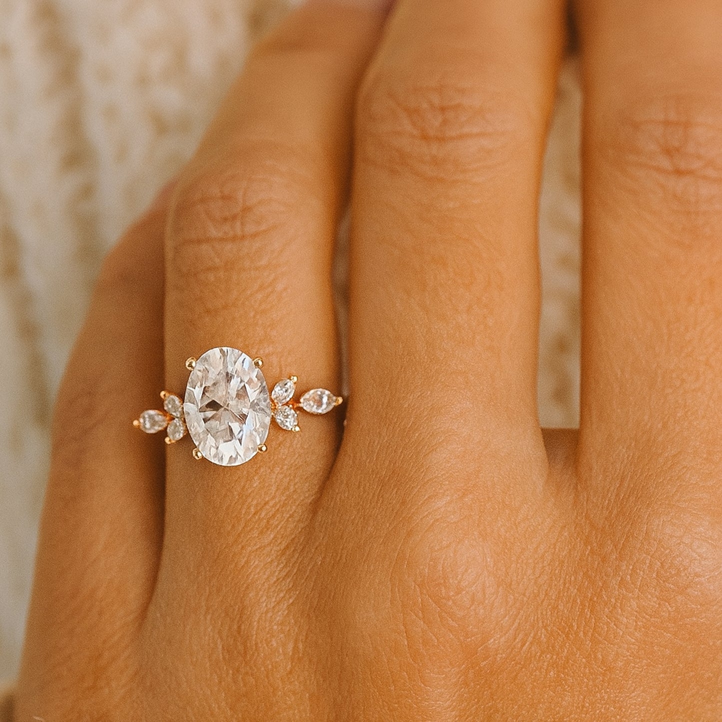 September Birthstone Asscher Cut Trapezoid Side Stone Ring Engagement Wedding Anniversary Jewelry Gift Bridal