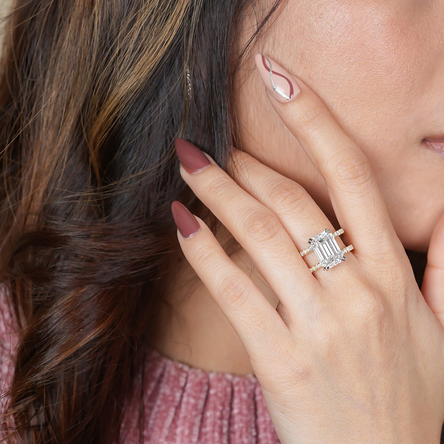 Emerald Cut Female Engagement Rings Jewelers Near Me, Gold Rings for Women, Ring Measurement Chart, Jewelry Gold Cross Ring