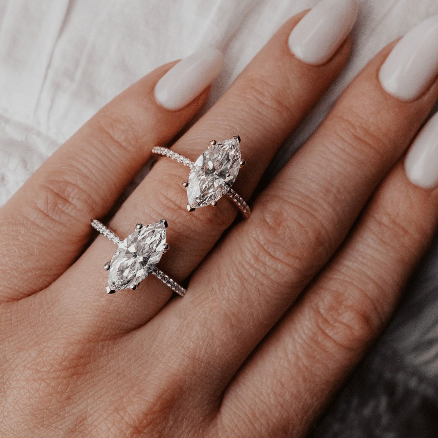Moissanite Pear Solitaire Wedding Ring, Rose Gold Engagement Fine Jewelry With Romantic Design