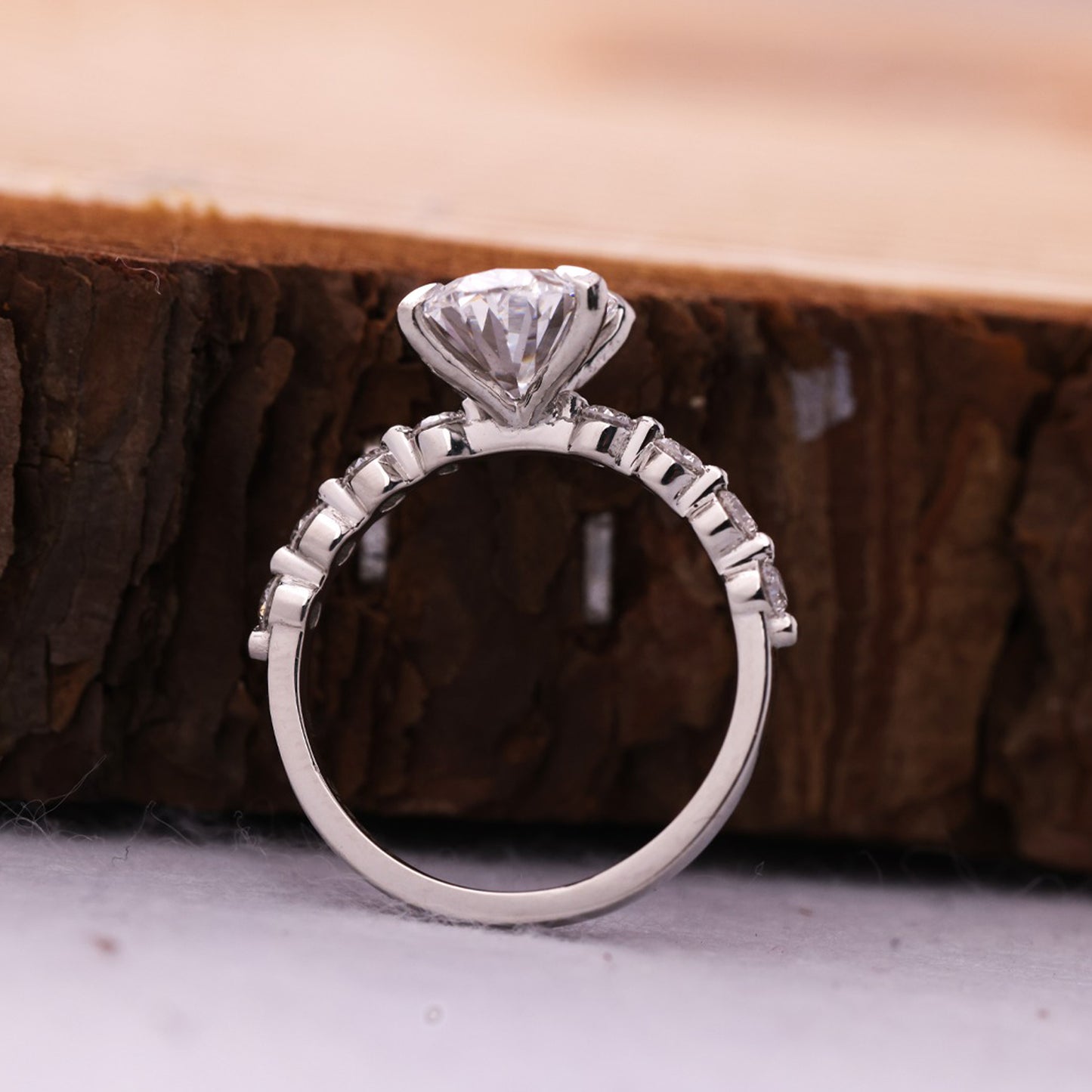 Elegant Oval Moissanite Ring, Solitaire Engagement Fine Jewelry