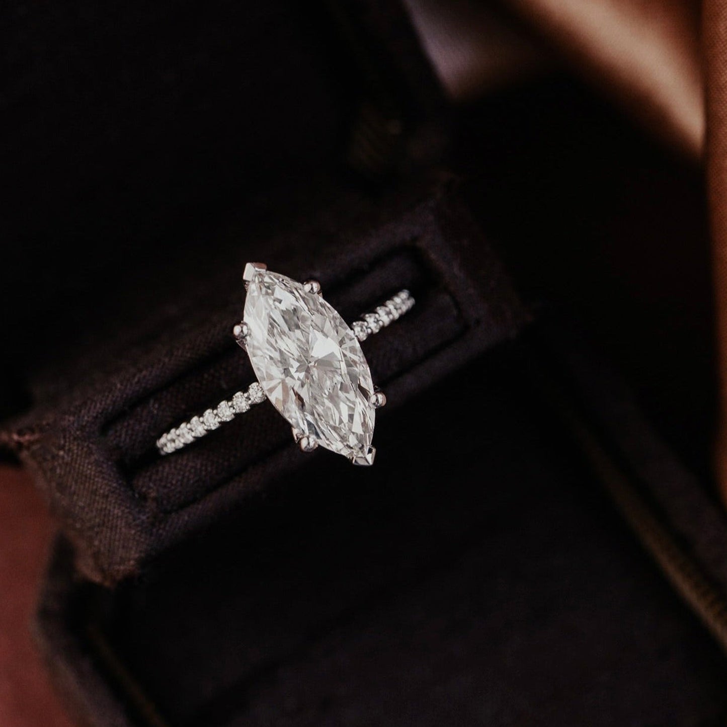 Moissanite Pear Cut Solitaire Ring, Rose Gold Engagement Wedding Fine Jewelry With Teardrop Design