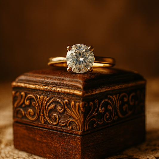 Engagement Rings Classic Round Diamond Solitaire Rings for Anniversary