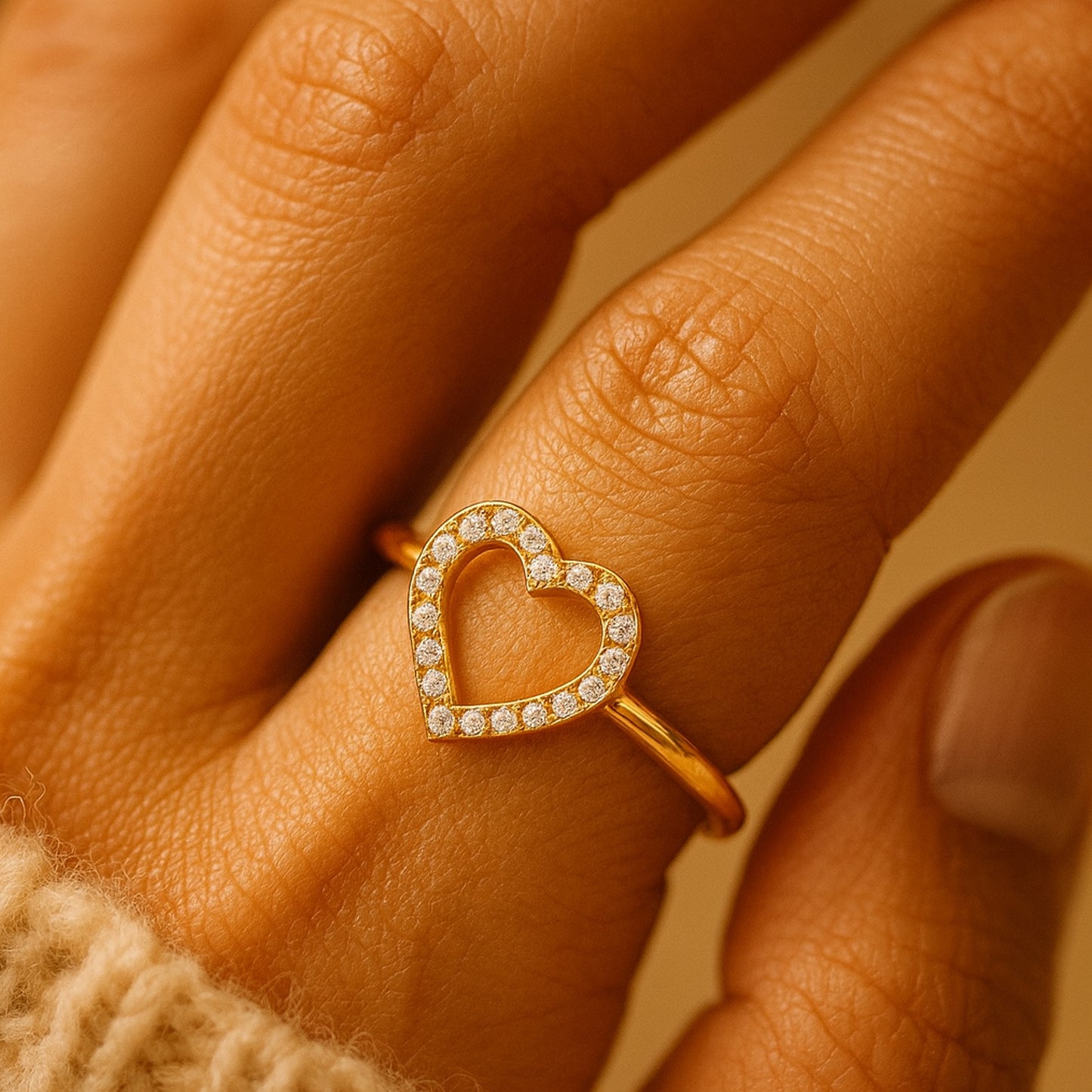 Genuine Heart Cut Moissanite Ring With Adjustable Band, Luxury Diamond Style Valentine Gift For Girlfriend.