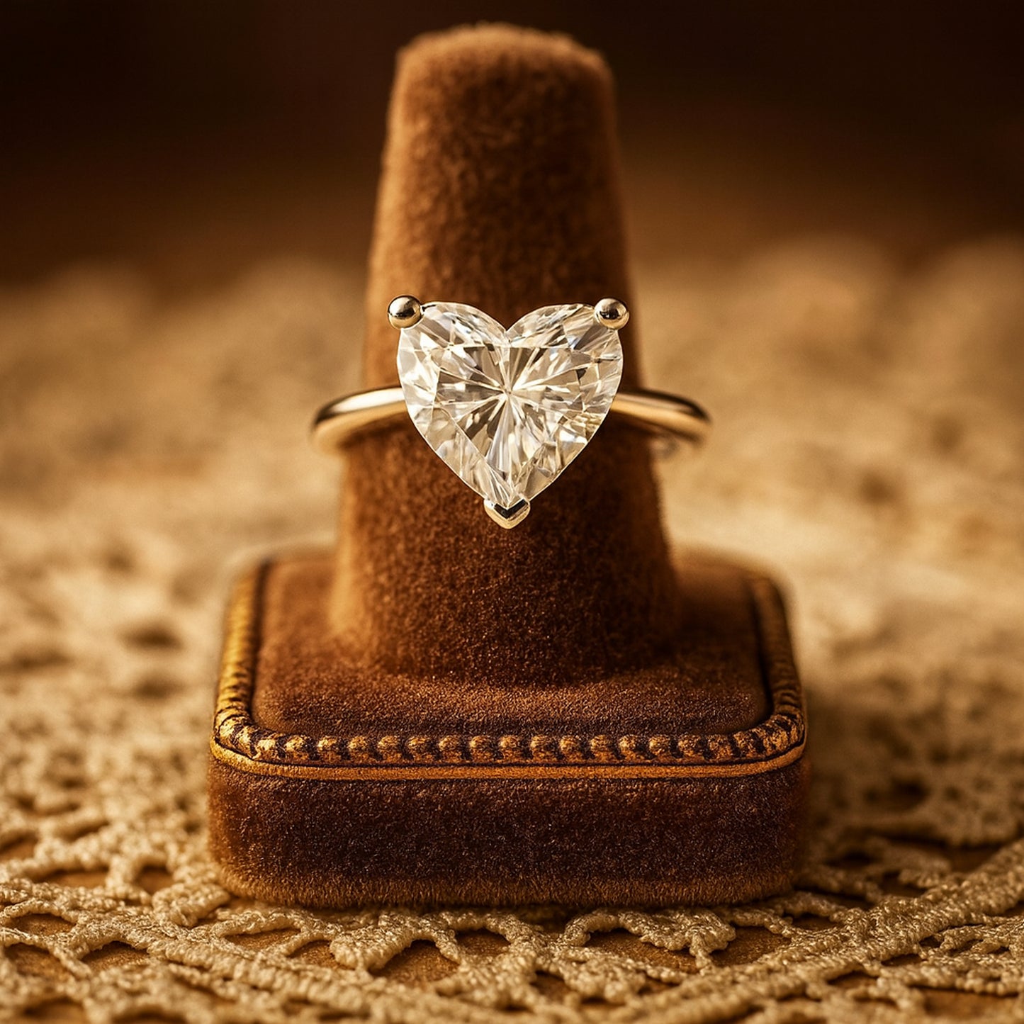 Heart Shape Moissanite Dainty Wedding Ring Sparkle Anniversary Perfect Gift Elegant Moissanite Ring