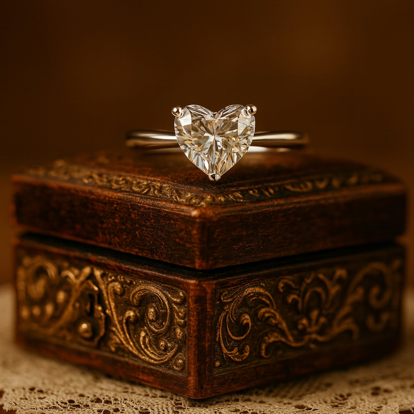 Heart Shape Moissanite Dainty Wedding Ring Sparkle Anniversary Perfect Gift Elegant Moissanite Ring