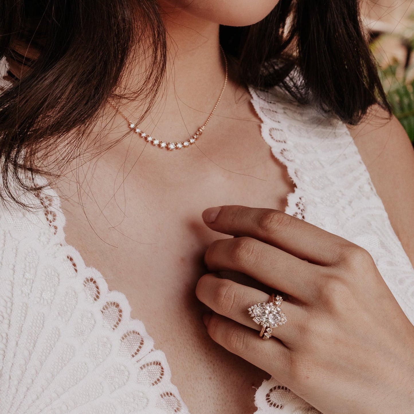 Colorless Round Moissanite Ring With Square Prong Setting - Durable And Brilliant Engagement Ring Alternative