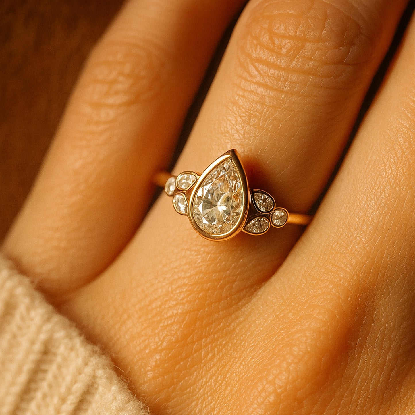 July Birthstone Ring Asscher Cut Trapezoid Side Stone Wedding Jewelry Bridal Anniversary Gift Love Engagement