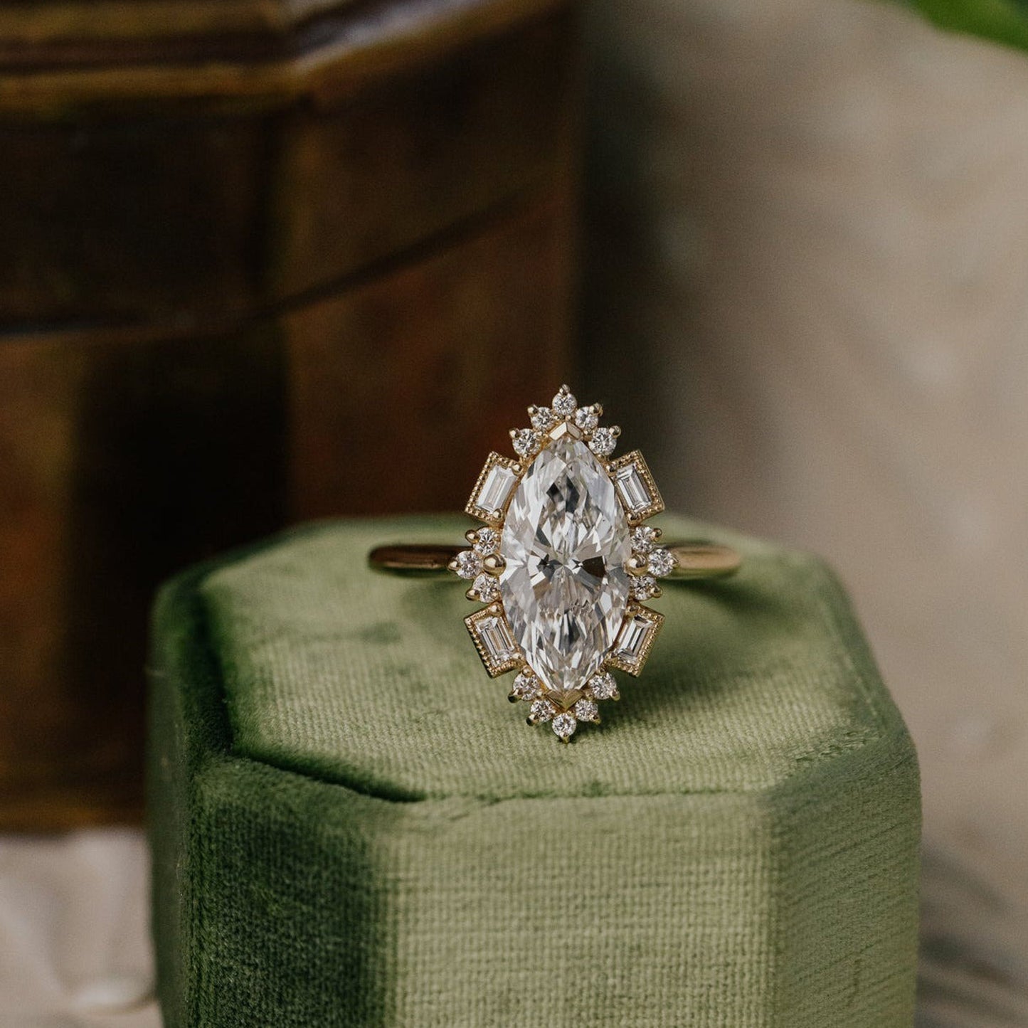 2.50 ct Round Cut Moissanite Engagement Ring With Square Prong Setting And Ribbed Band In Sterling Silver Or Gold