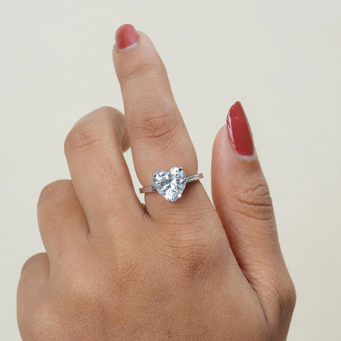 Engagement Heart Cut Ring, Moissanite Solitaire Fine Jewelry With Romance And Beauty