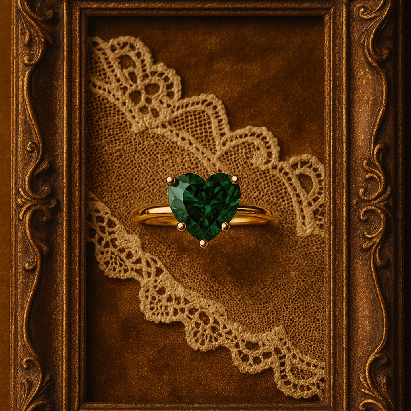Romantic Heart Cut Moissanite Engagement Ring, Gold Wedding Proposal Gemstone Jewelry With Brilliant Fire