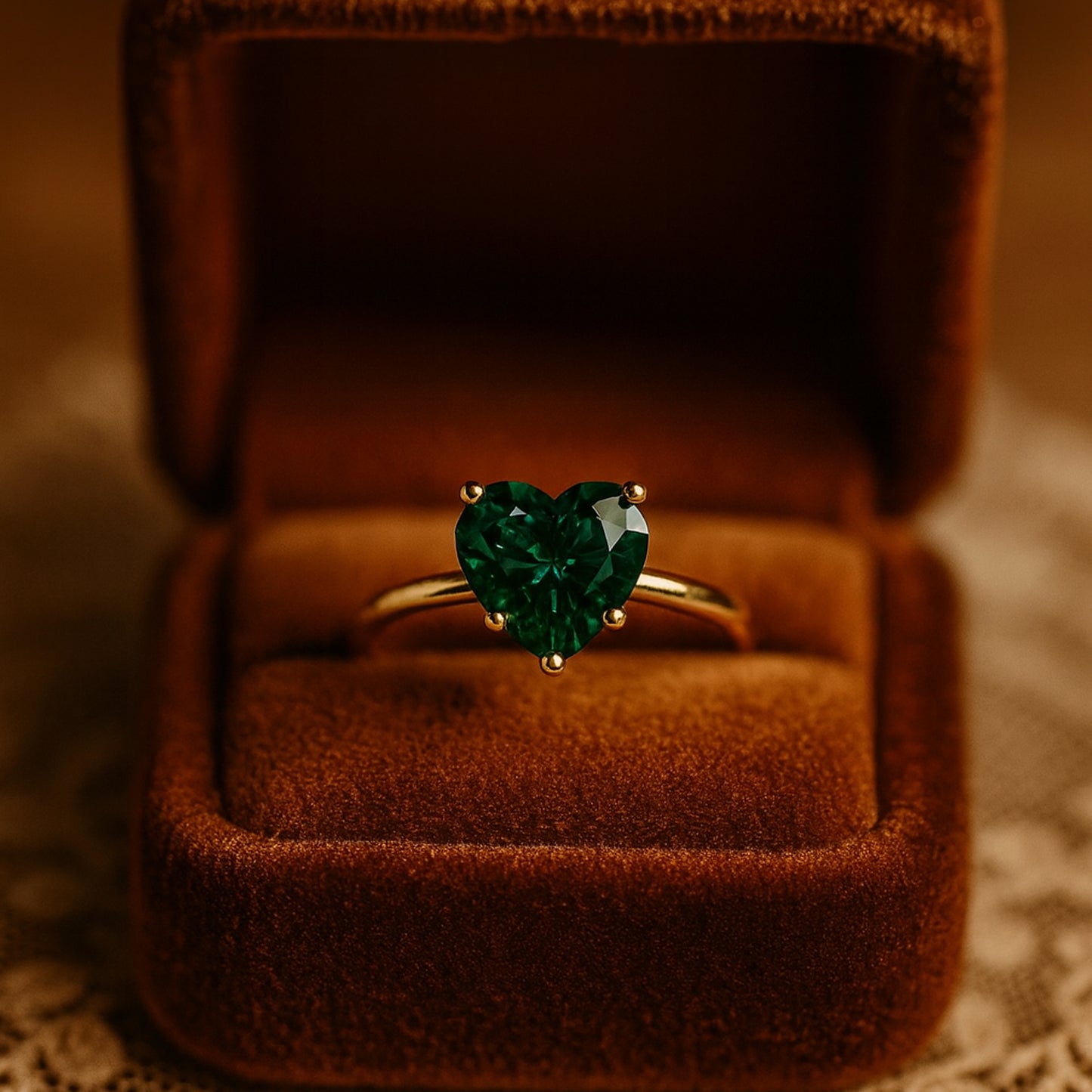 Moissanite Heart Engagement Ring In White, Yellow Or Rose Gold, Wedding Proposal Gemstone With Prong Setting