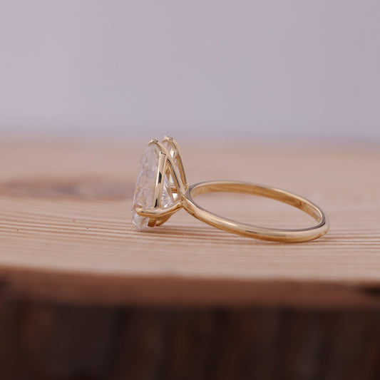 Toi Et Moi Moissanite Ring, Pear & Marquise Cut Engagement Fine Jewelry With Elegance And Romance