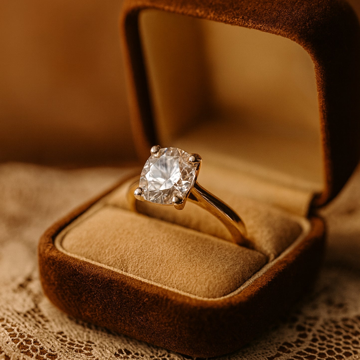 Beautiful Round Cut Solitaire Moissanite Ring For Engagement Anniversary And Promise