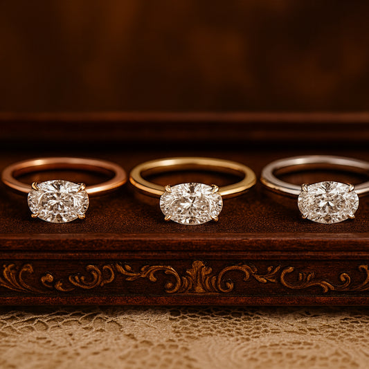 Oval Diamond Solitaire Engagement Ring By Diiro, Featuring A Brilliant Cut Diamond Set In 18K Gold For A Refined And Elegant Look