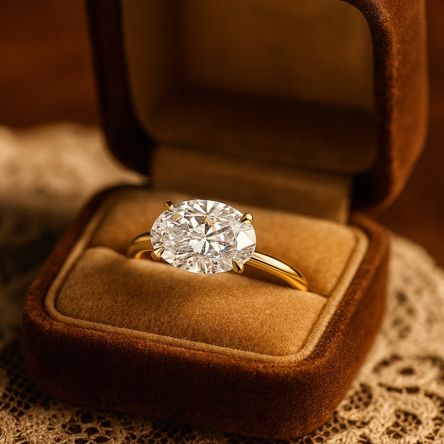 Classic Oval Diamond Solitaire Ring By Diiro In 18K Gold, Perfectly Crafted For Those Who Appreciate Timeless Luxury And Purity