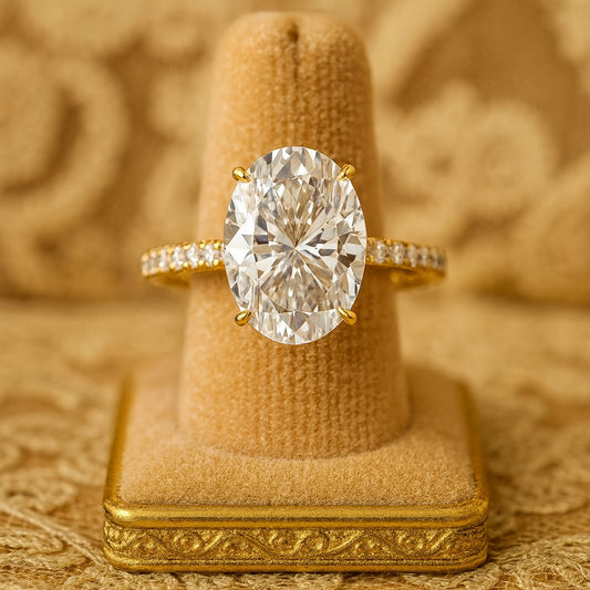 Guy Wedding Rings Brilliant Oval Diamond White Gold Accent Stones Ring