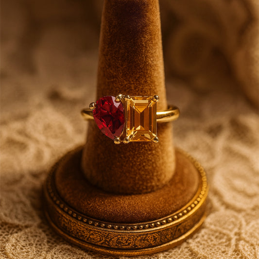 September Birthstone Ring - Sapphire Rose Gold Ring for Women