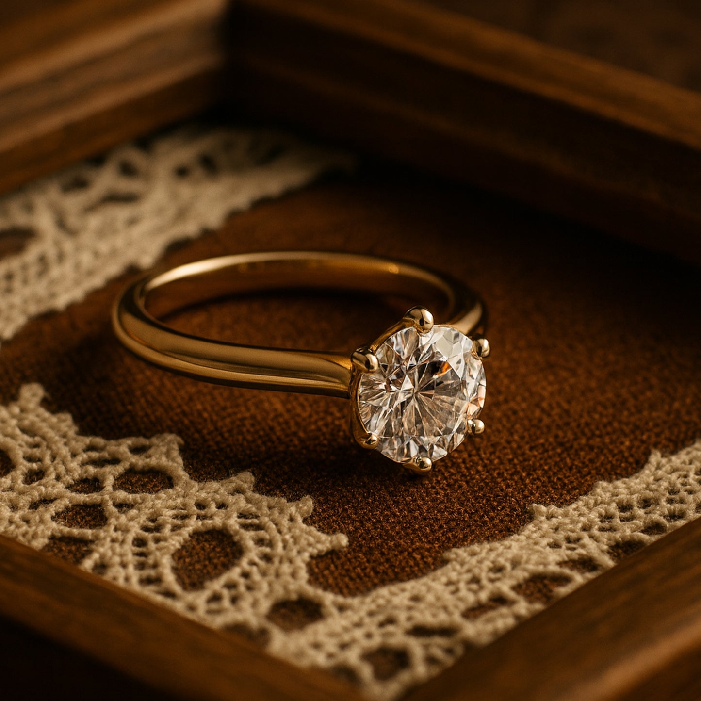 Dazzling Moissanite Solitaire Ring In Rose Gold, Diamond Inspired Design, Perfect For Brides And Everyday Elegance.