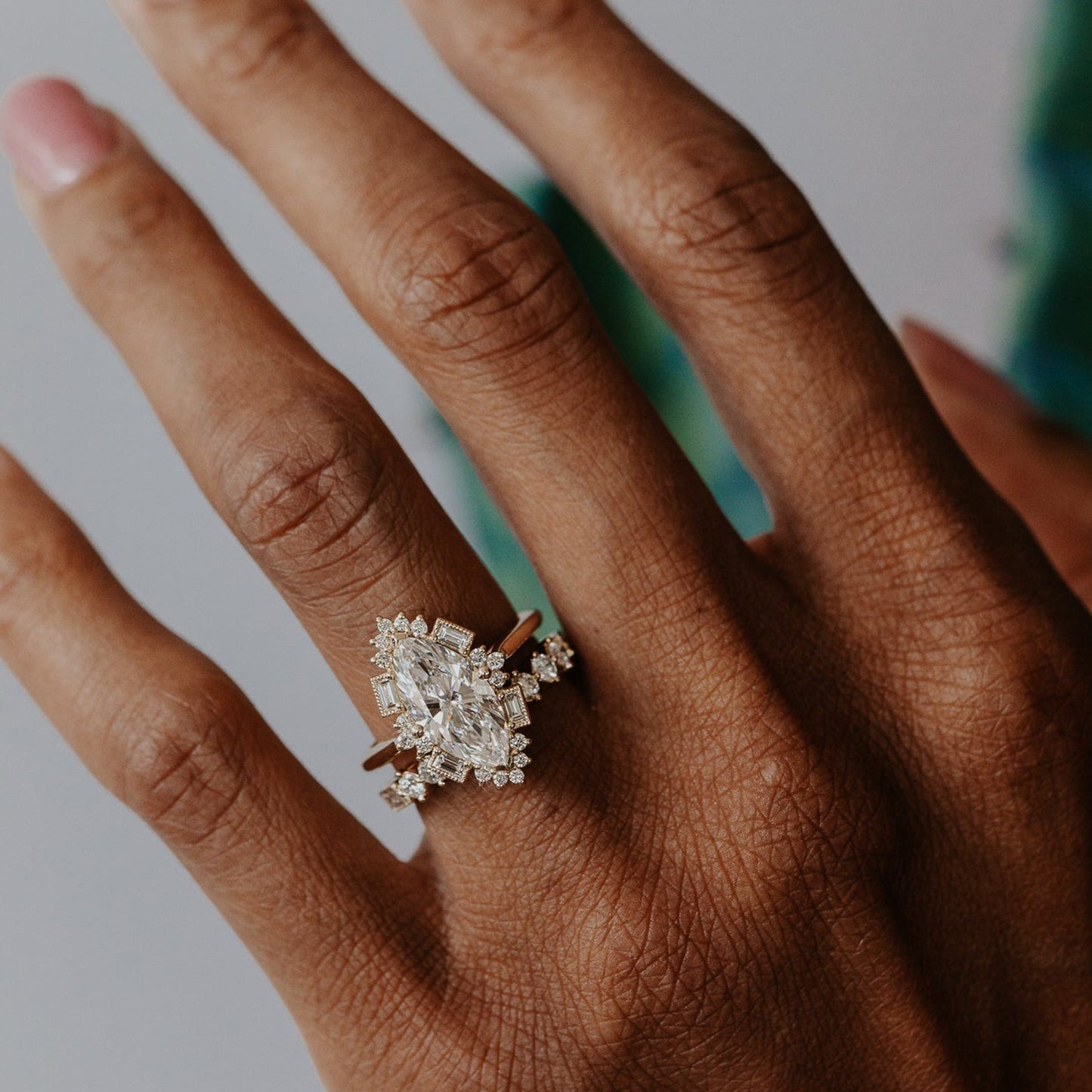Stunning Moissanite Solitaire Ring With Distinctive Ribbed Band And Square Prong Setting - Brilliant Fire And Sparkle