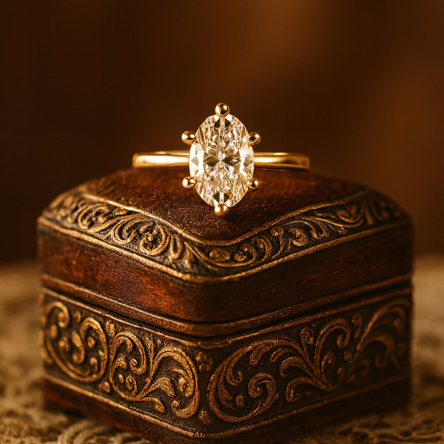Dainty Oval Cut Moissanite Solitaire Ring In 10K Rose Gold With Stunning Fire And Diamond-Like Brilliance.
