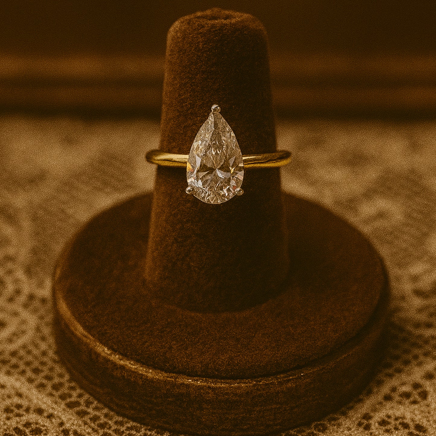 Stunning Pear Cut Moissanite Ring For September Born Birthstone Lovers, A Timeless Solitaire Choice For Romantic Proposals