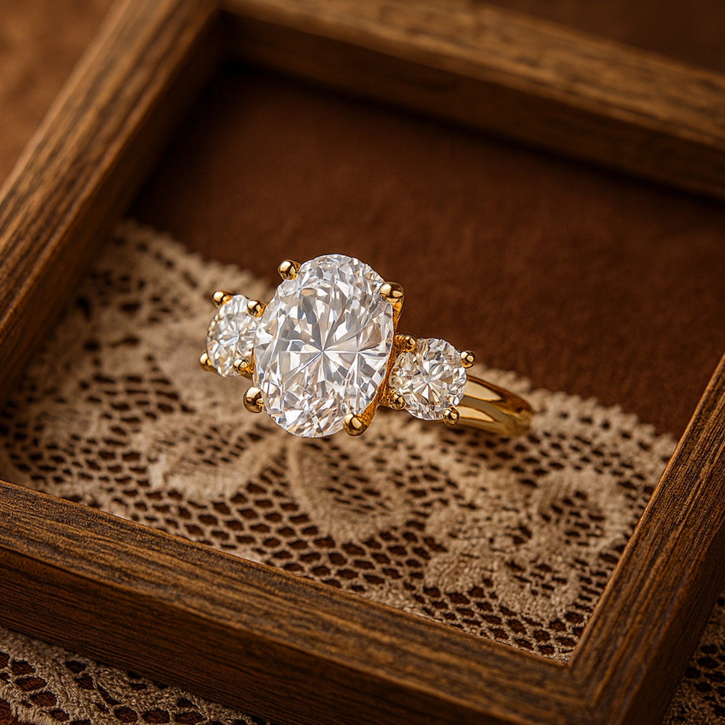 Diiro Classic Oval Diamond Engagement Ring In 18K Gold, Featuring A Brilliant Center Stone Symbolizing Everlasting Love