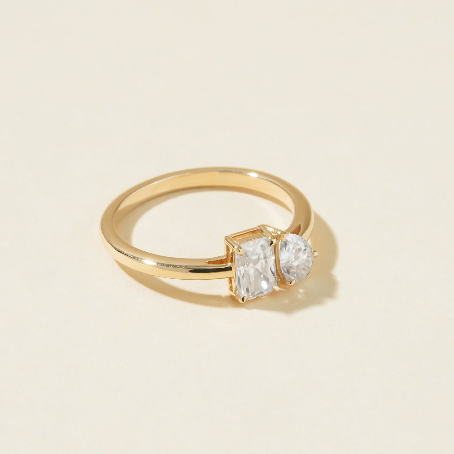 2 Carat Moissanite Engagement Ring In White Gold, Yellow Gold, Rose Gold, Or Sterling Silver With Square Setting