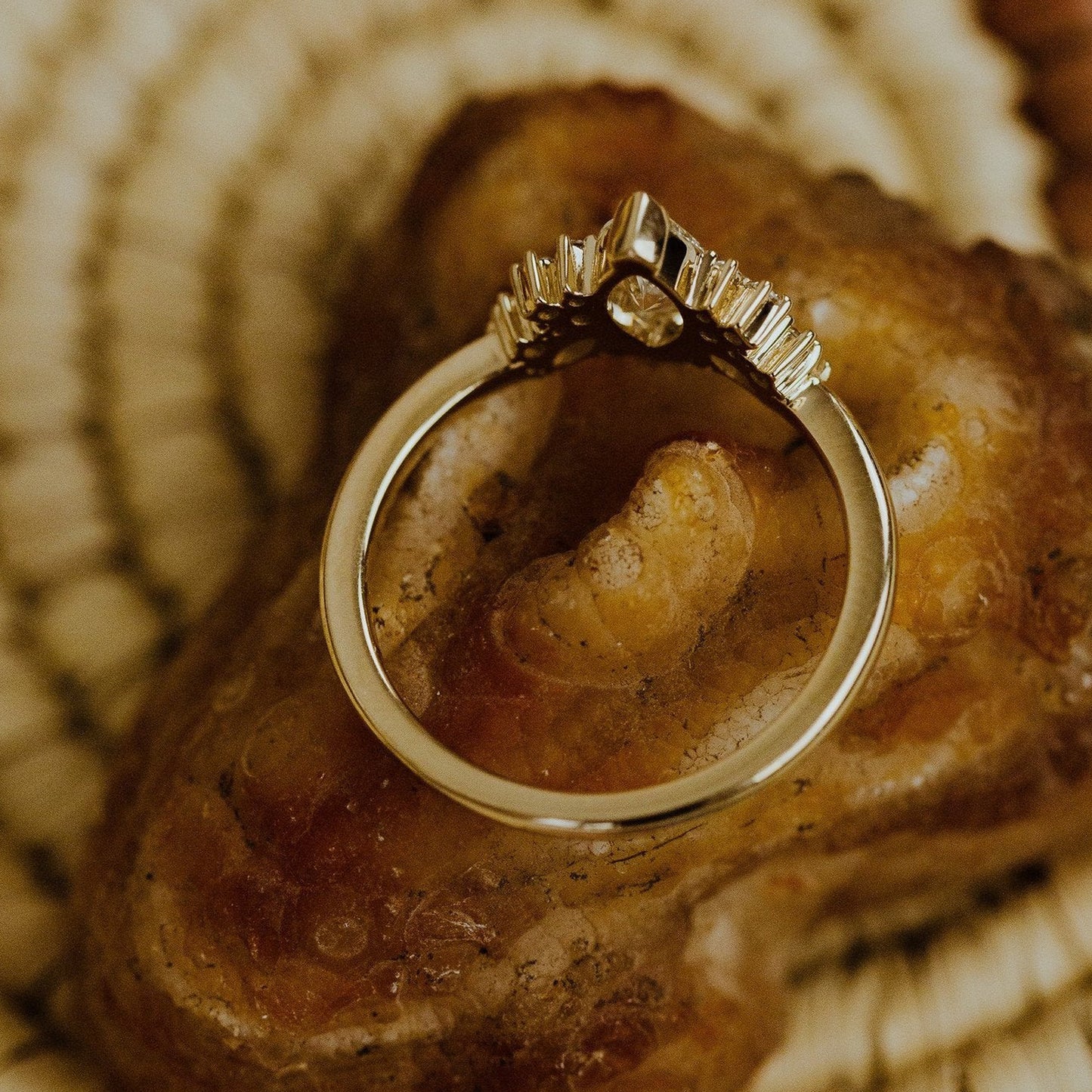 Marquise Moissanite Cluster Ring, Gold Engagement Promise Wedding Fine Jewelry With Regal Elegance