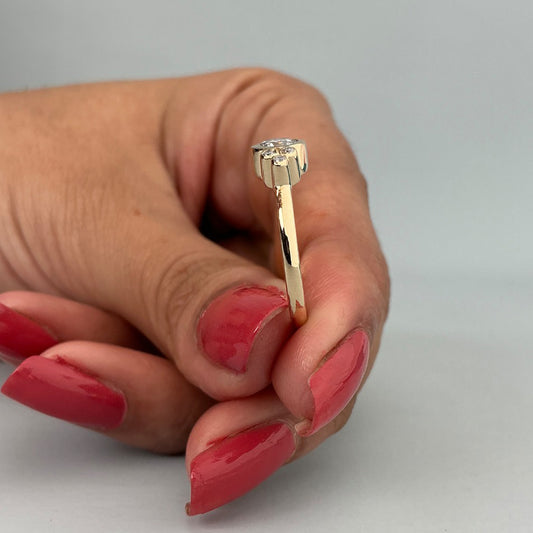 1.50 Ct Moissanite Solitaire Ring With Elegant Square Setting And Textured Band In Sterling Silver