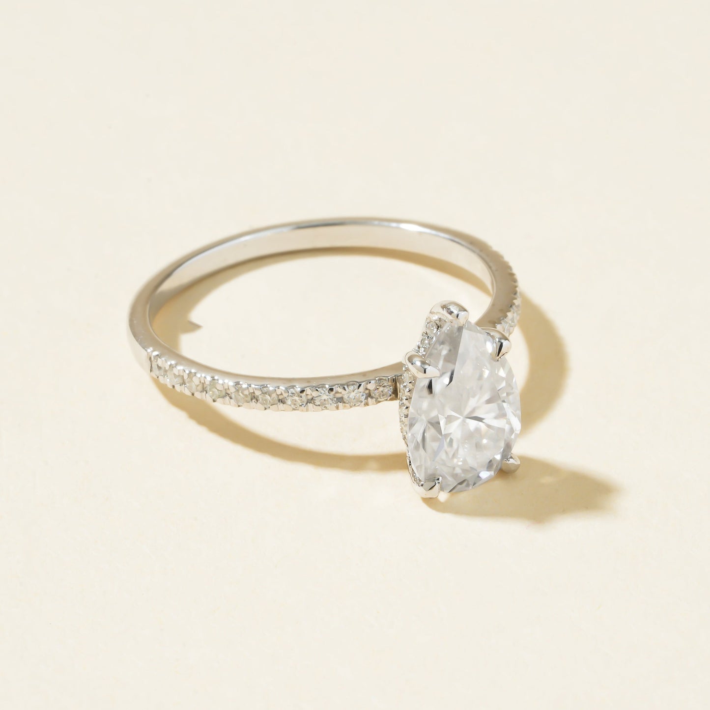 Diamond ring USA Gold rings for women 10K gold ring Sterling silver rings Emerald cut diamond Pear cut diamond Fine jewelry USA Mother's Day jewelry Birthday rings Affordable diamond rings