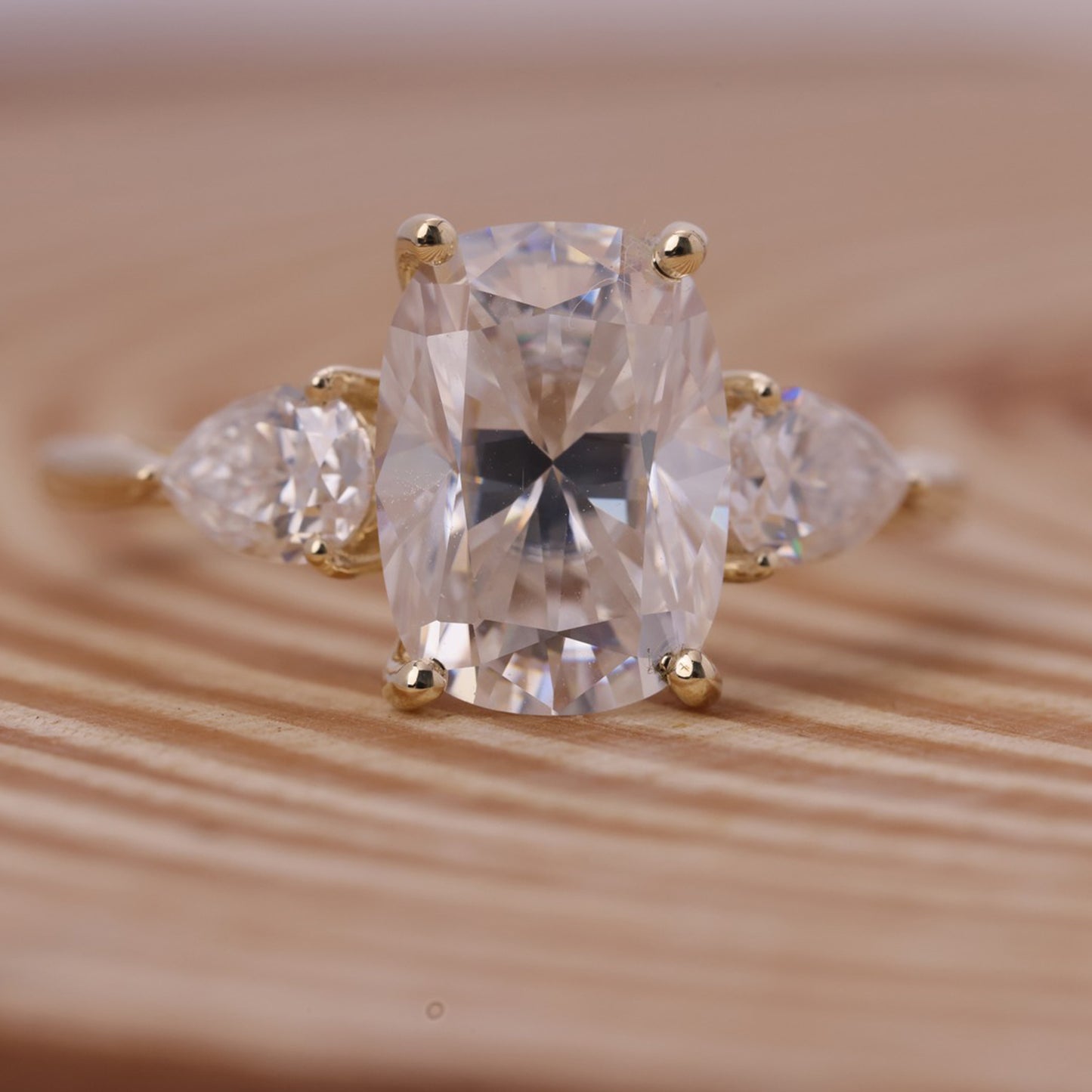 Three stone diamond ring, Cushion cut diamond engagement ring, Gold engagement ring for women, Engagement rings USA, Women’s diamond rings, Elegant three stone rings, Cushion cut engagement ring USA, Gold diamond ring online, Trending engagement rings 2025 USA, Unique diamond rings for her