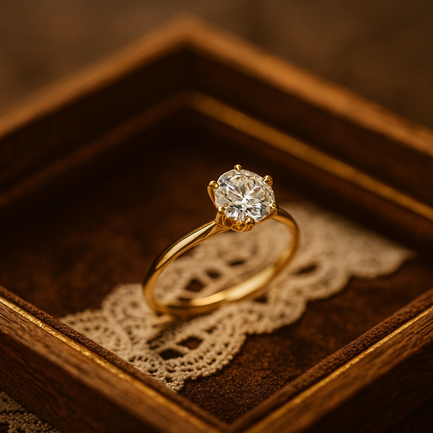 September Born Birthstone Brilliant Round Cut Gold Ring for Engagement
