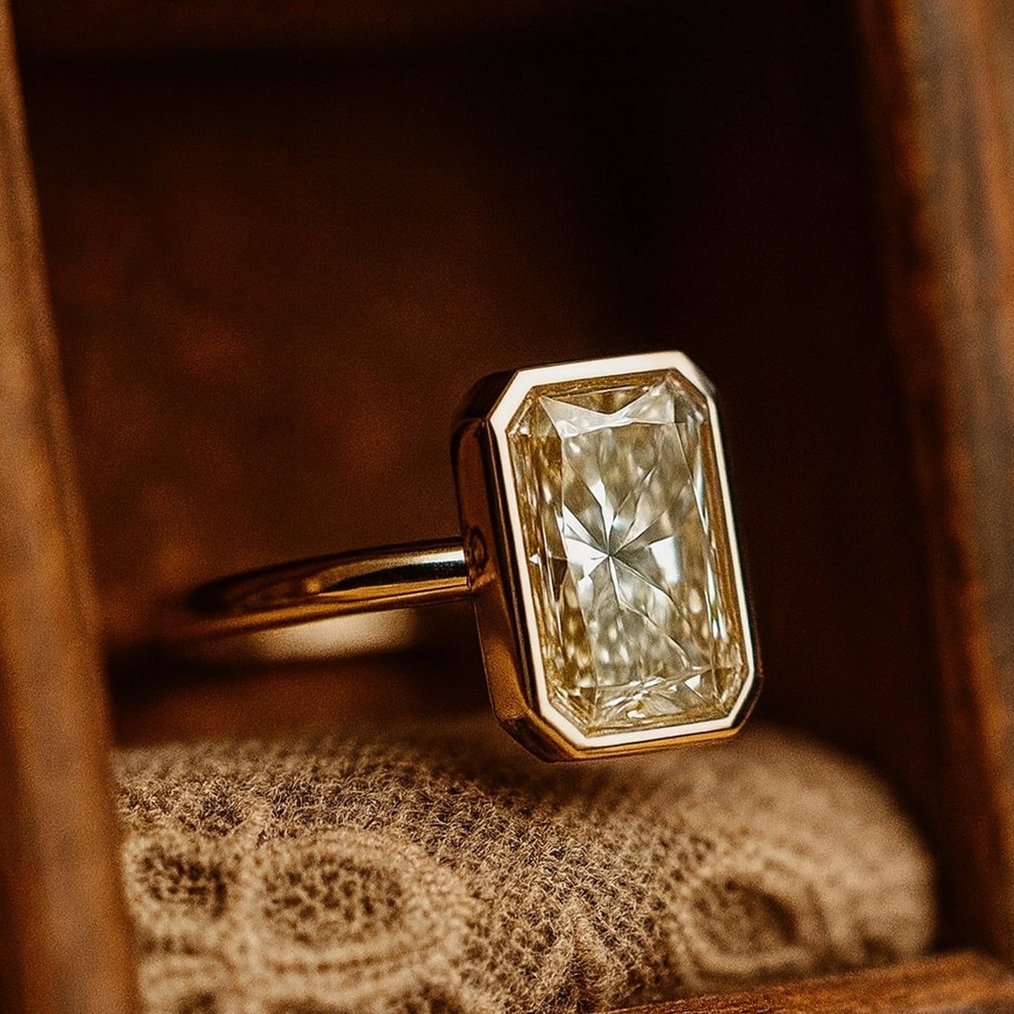 Wedding Rings for Guys Radiant Cut Diamond Anniversary White Gold Ring
