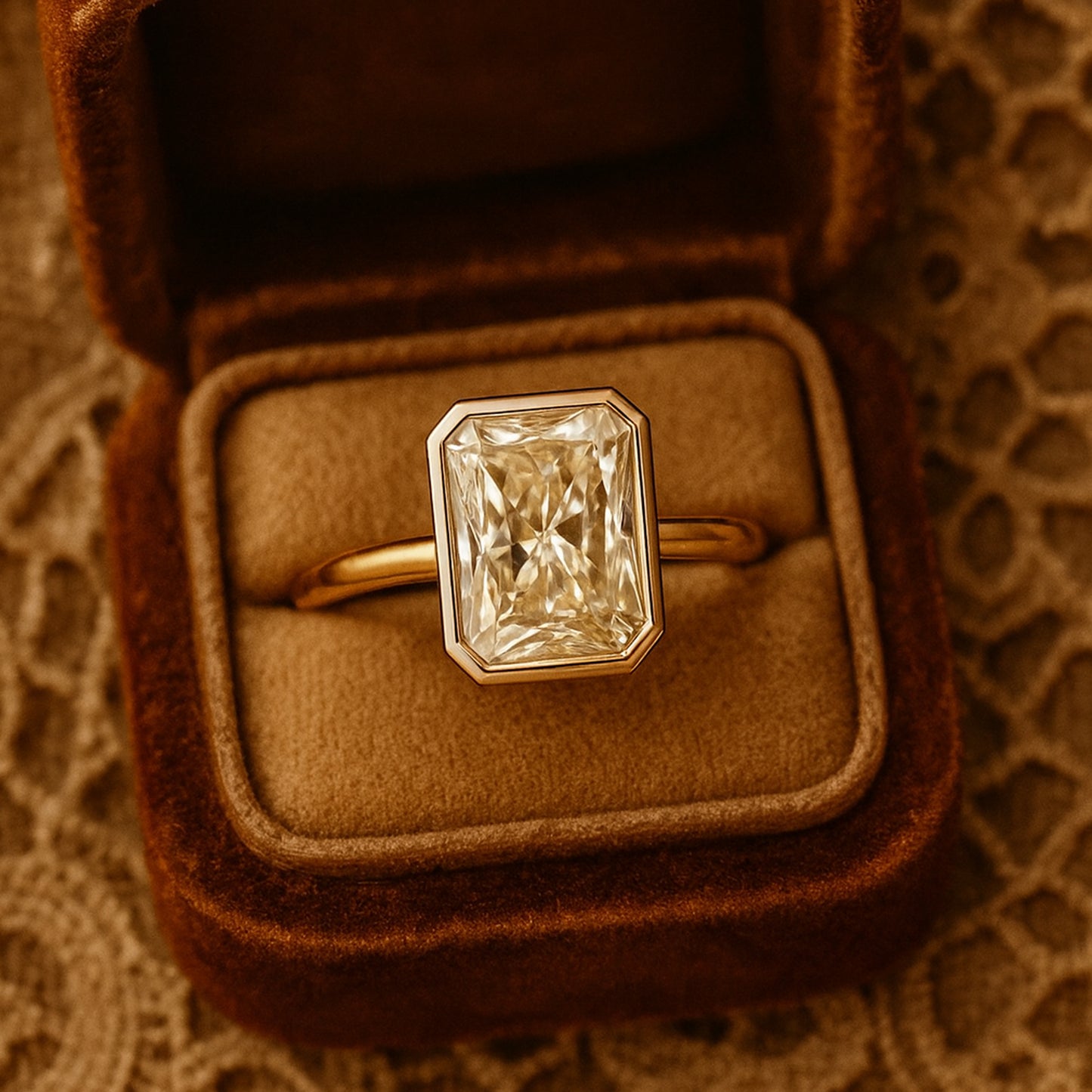 Wedding Rings for Guys Radiant Cut Diamond Anniversary White Gold Ring
