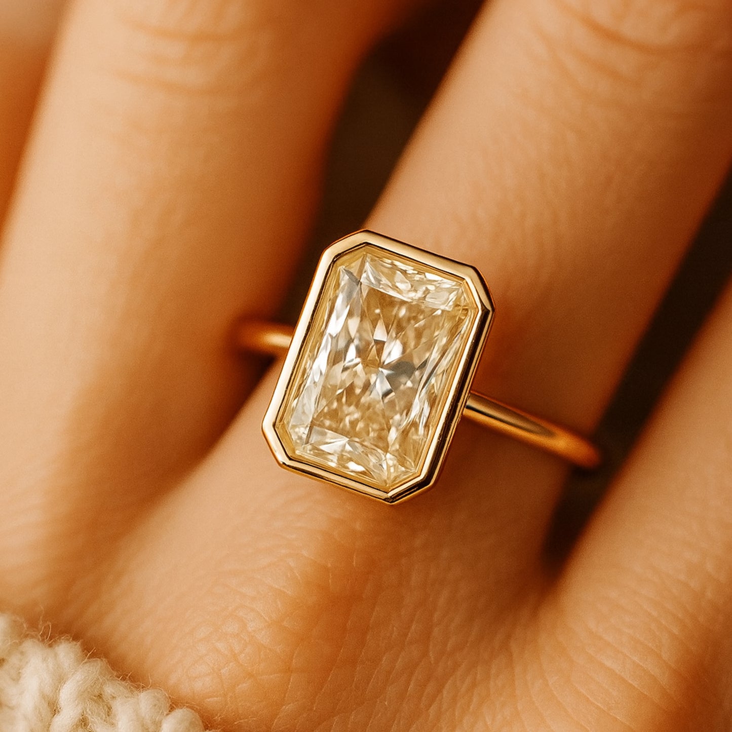 Wedding Rings for Guys Radiant Cut Diamond Anniversary White Gold Ring