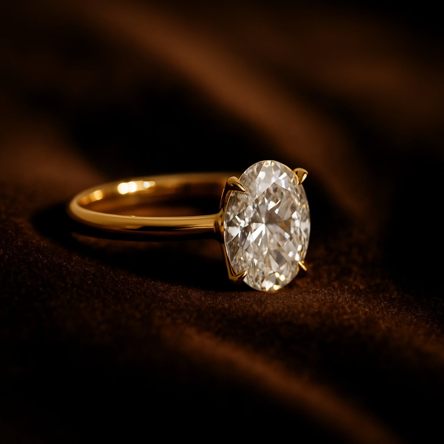 Promise Rings Oval Cut Diamond Anniversary 10K White Gold Wedding Ring
