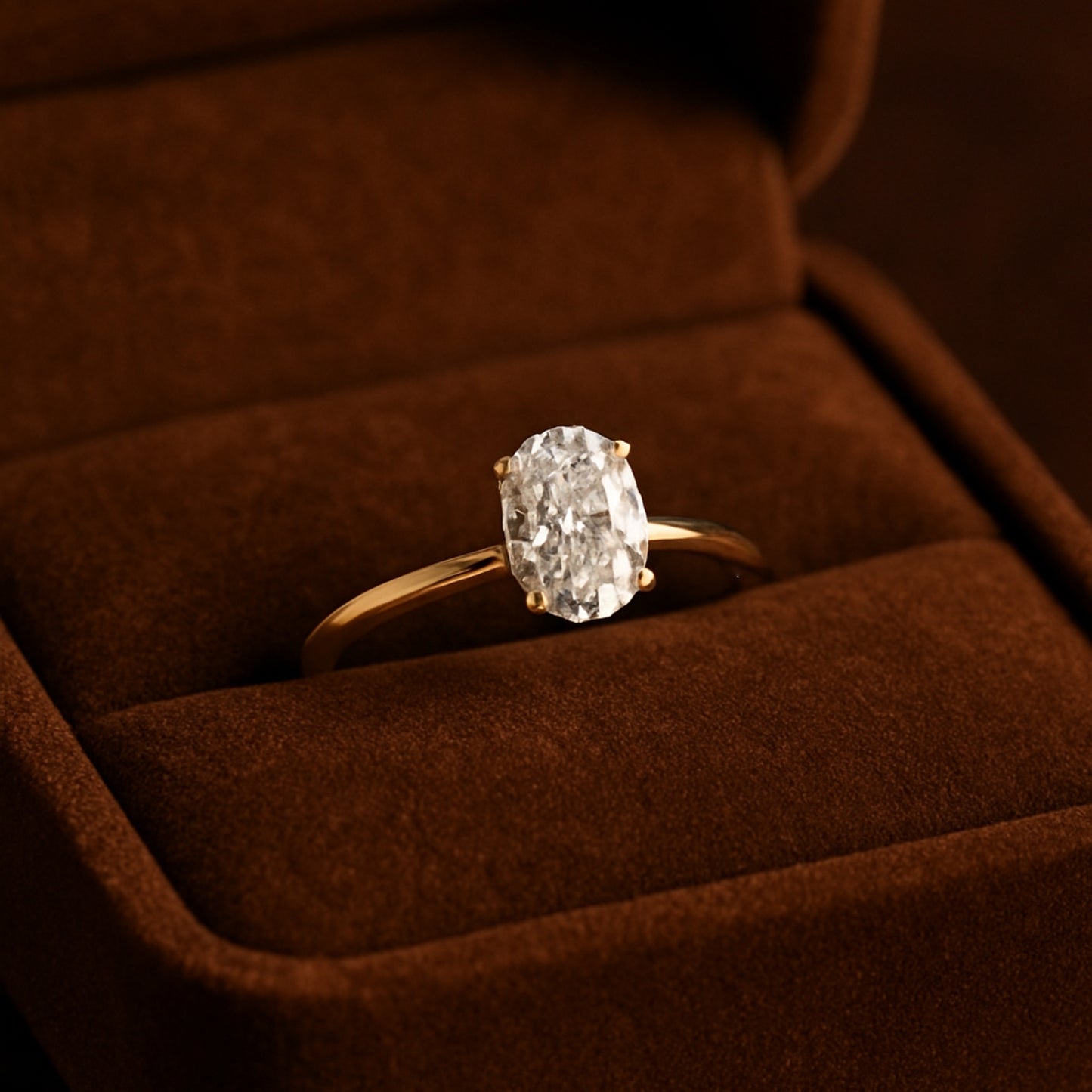 Promise Rings Oval Cut Diamond Anniversary 10K White Gold Wedding Ring