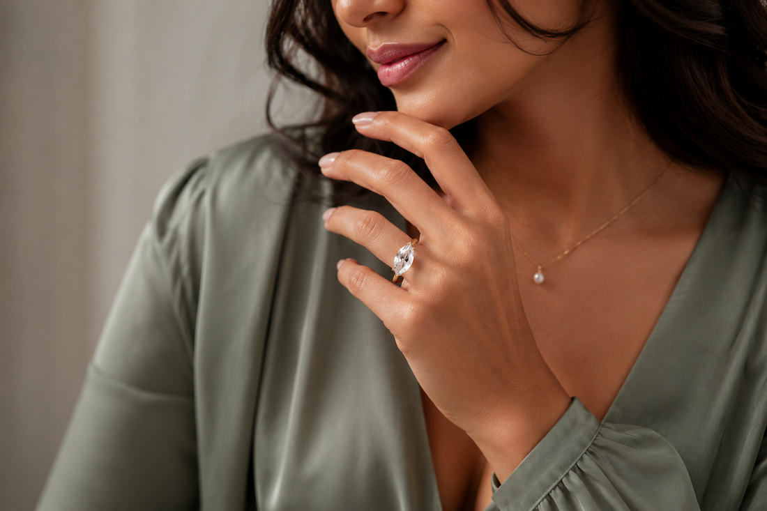 East West Engagement Ring
