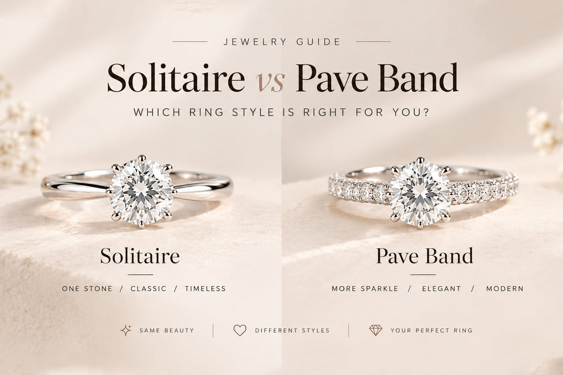 Solitaire Vs Pave Engagement ring