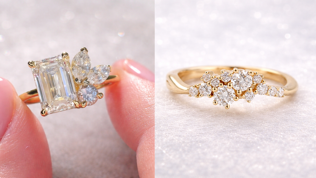 cluster diamond rings