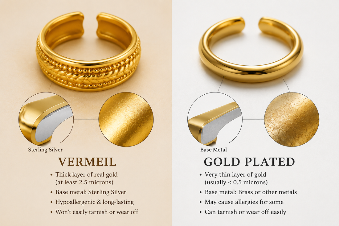 Vermeil vs Gold Plated: What’s the Real Difference?