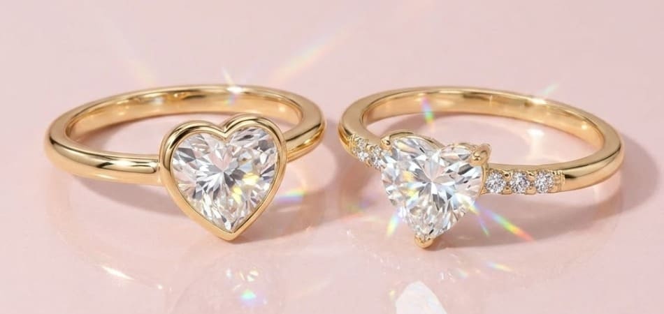 Heart Engagement Rings