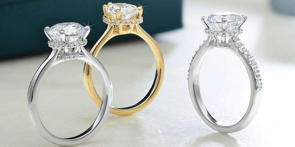 Hidden Halo Engagement Rings