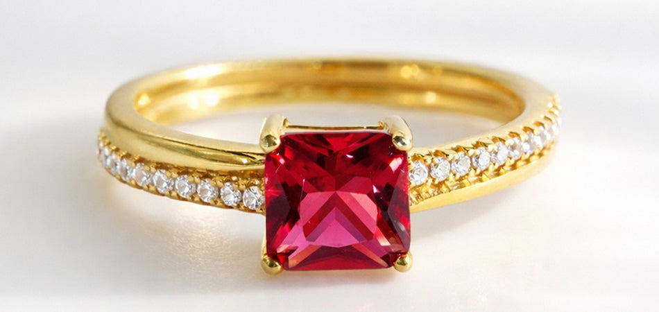 Red Garnet Gemstone Ring
