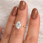 Oval Engagement Rings Diamond Side Stone Engagement Ring Diiro.
