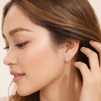 Four Marquise Cut Diamond Flower Earrings In Yellow Gold
