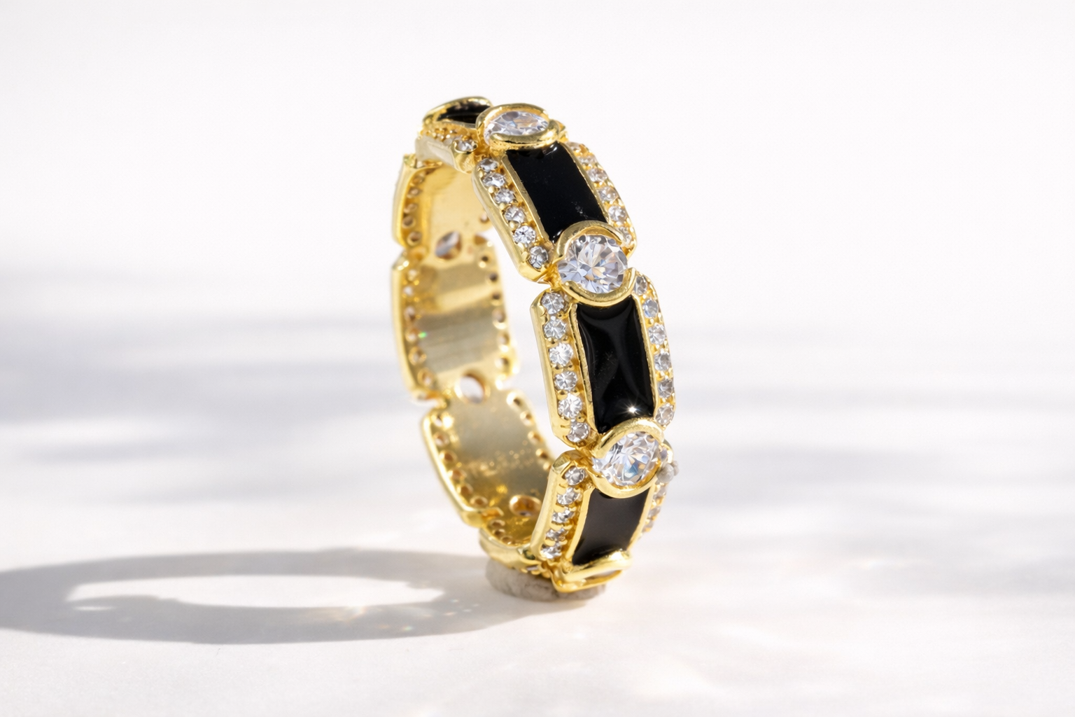 Black Wedding Band Art Deco Wedding Band Round Cut Diamond Band.
